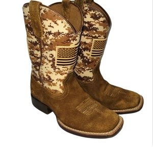 Ariat Patriot western Camo flag boots youth